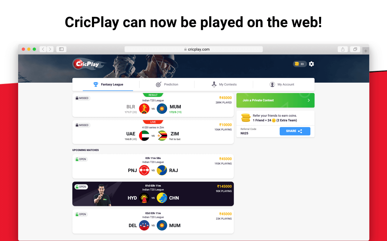 CricPlay PWA gallery image