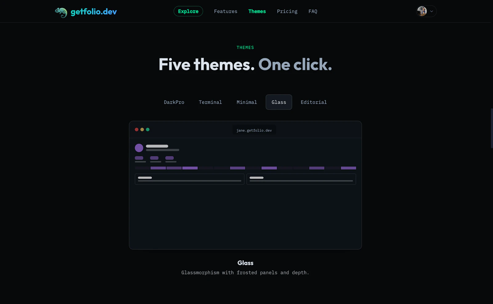 getfolio.dev screenshot 3