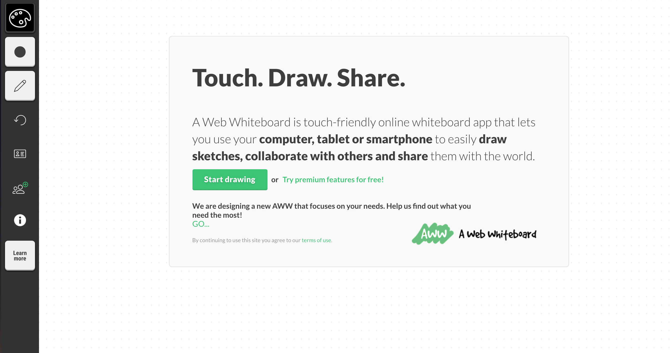 A Web Whiteboard Image