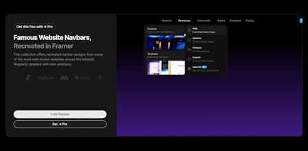Navbar kit for Framer gallery image