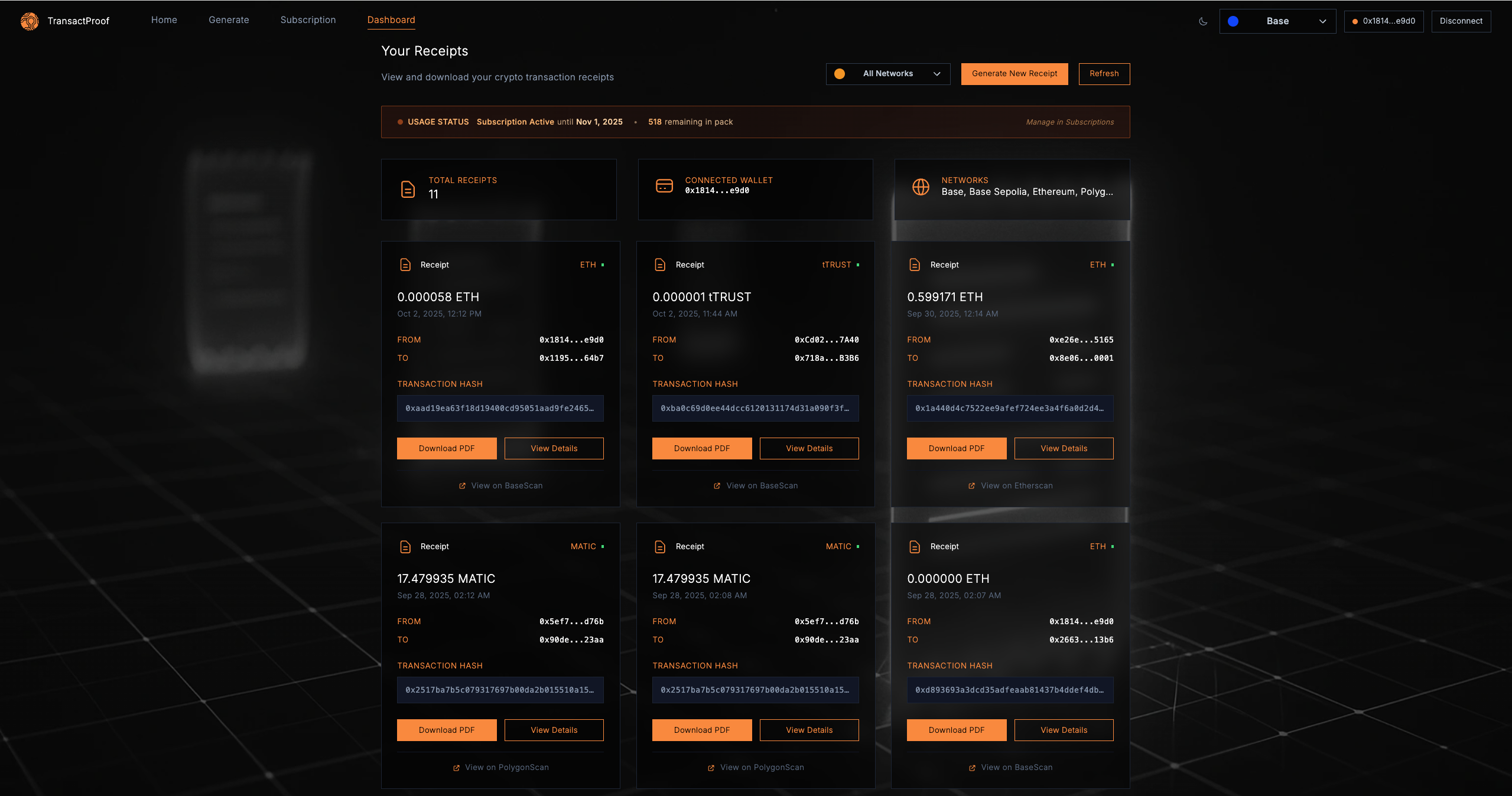 TransactProof - Screenshot 3 showing product features and functionality