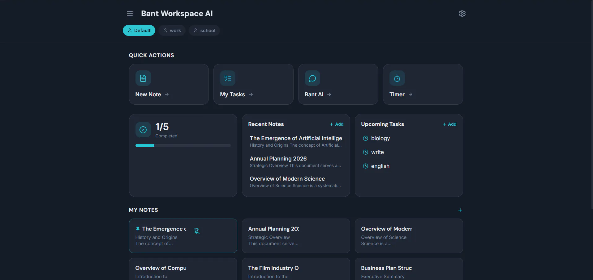Bant workspace Ai gallery image