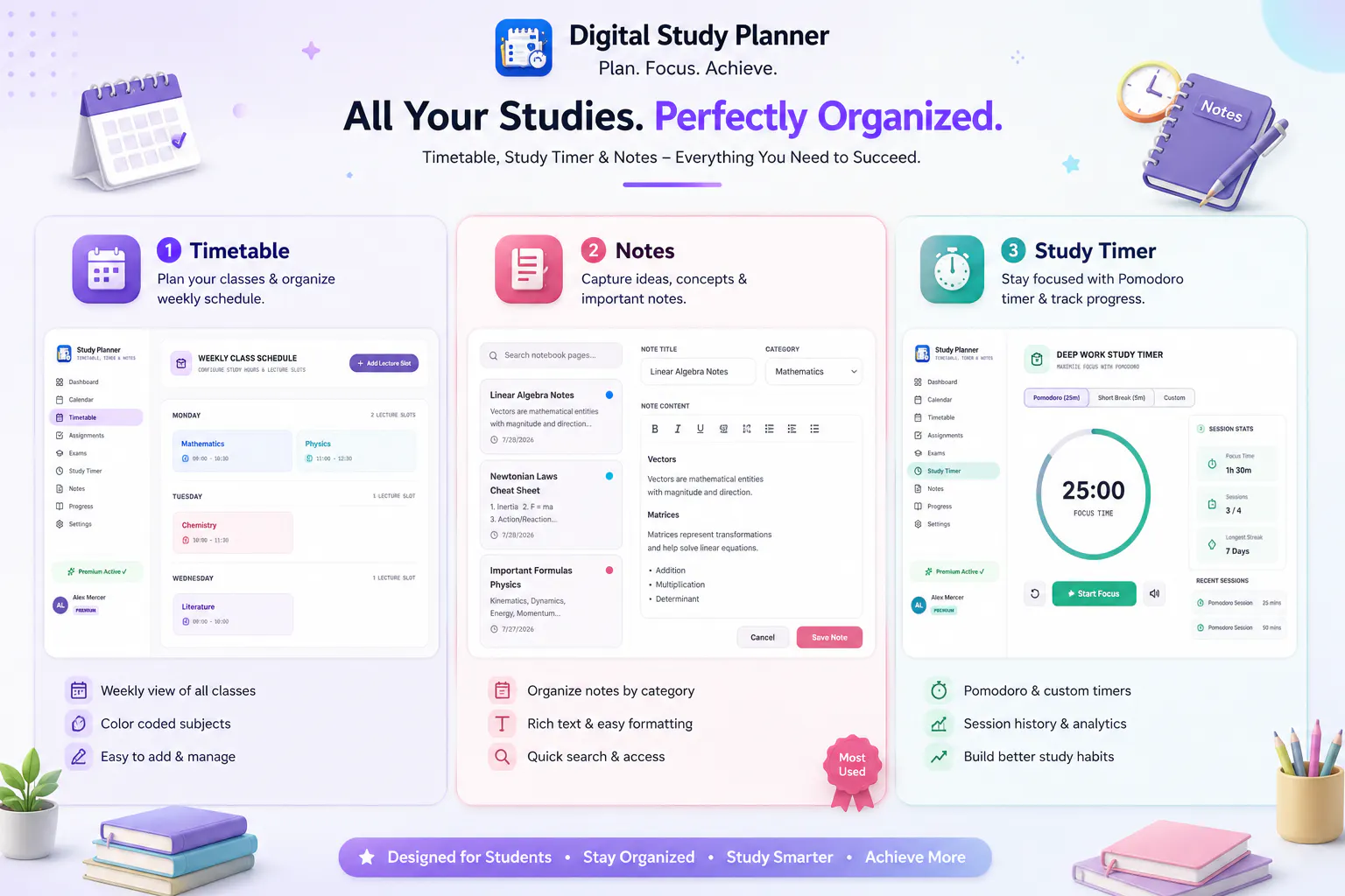 Study Planner - Timetable & Timer gallery image