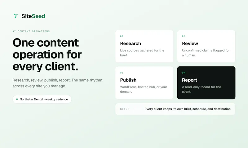 SiteSeed screenshot 2