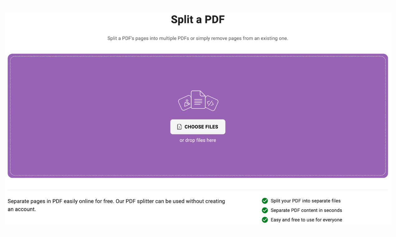 PDF를 분할하십시오 - PDF 페이지를 분할하거나 원치 않는 페이지를 즉시 제거하십시오 미디어 3