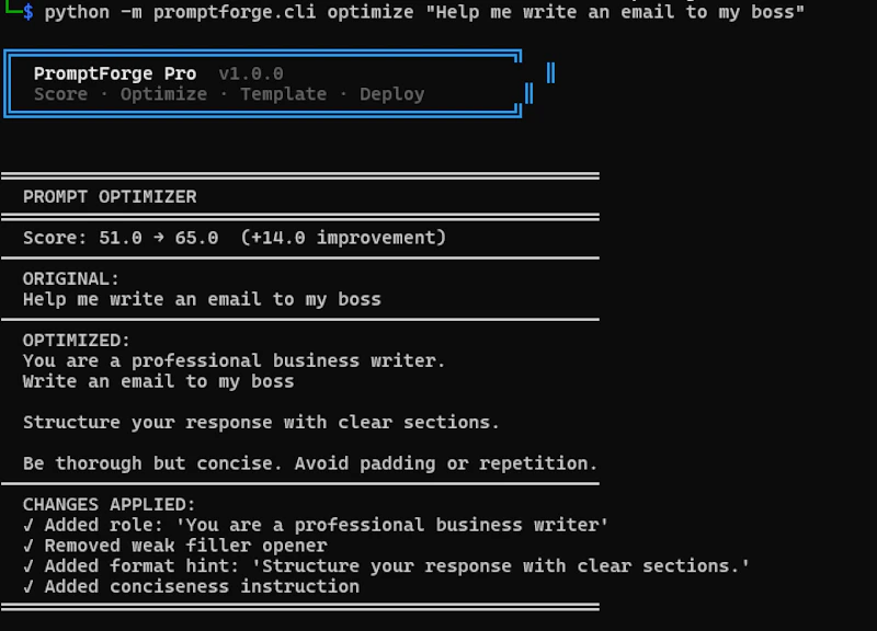 Promptforge Pro screenshot 3