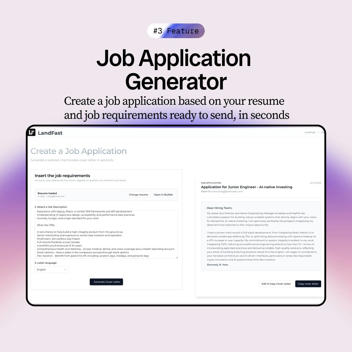 LandFast - Screenshot 4 showing product features and functionality