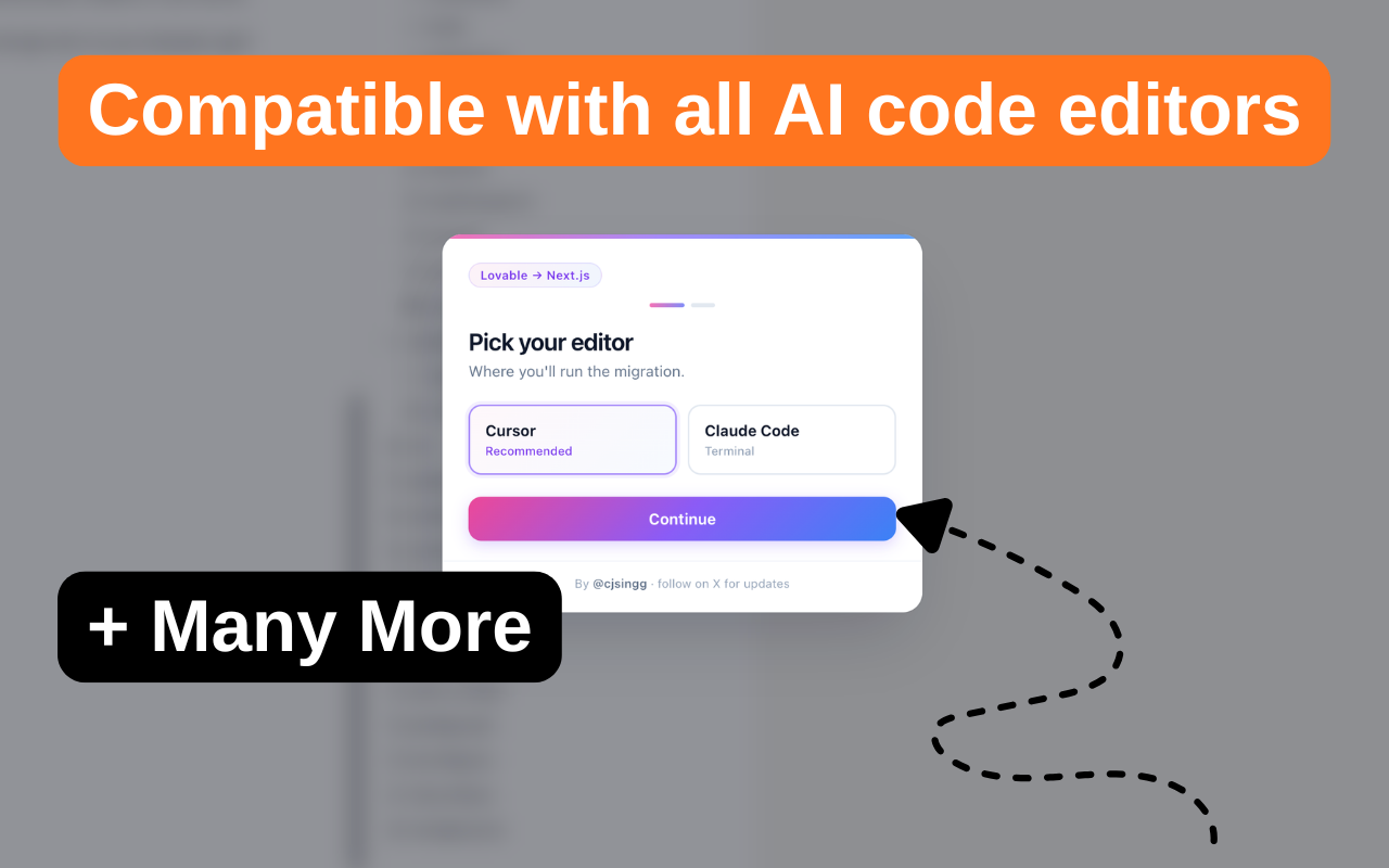 Lovable to Next.js | Free Chrome Ext gallery image