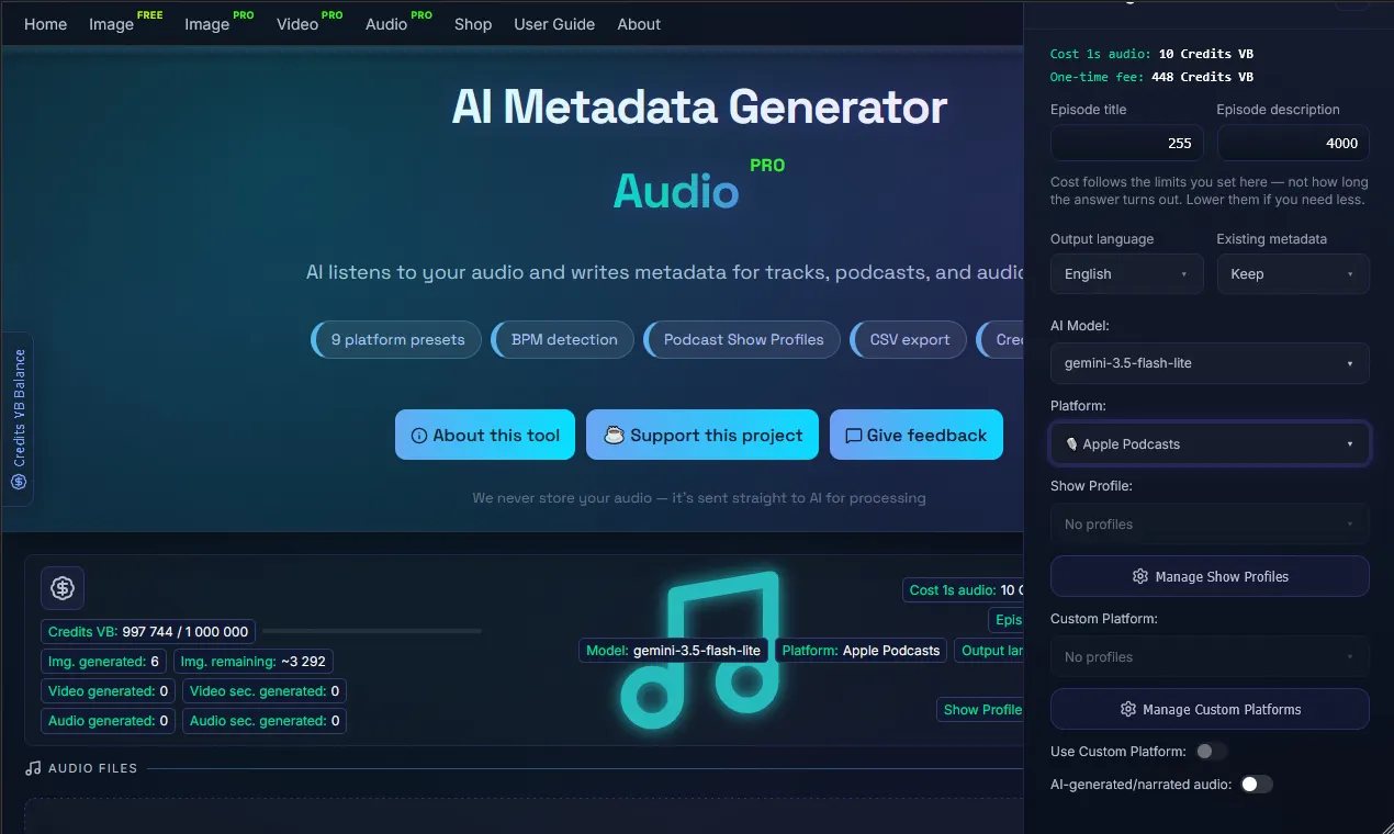 VisBreeze — AI Metadata Generator gallery image