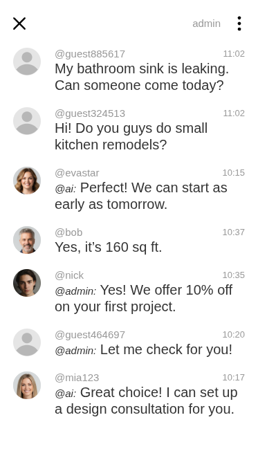 Account & AI Chat Widgets gallery image