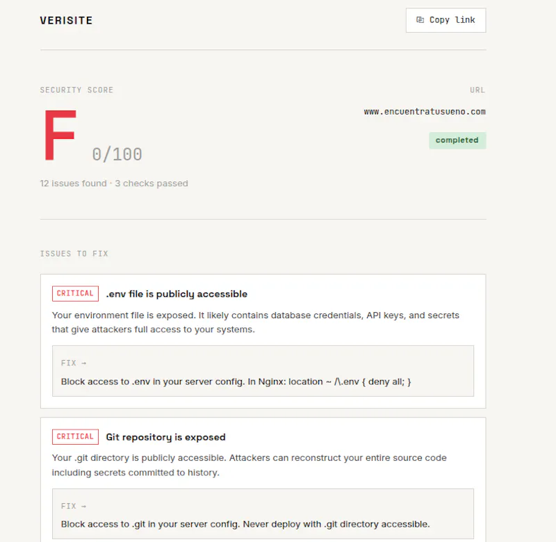 Verisite screenshot 2