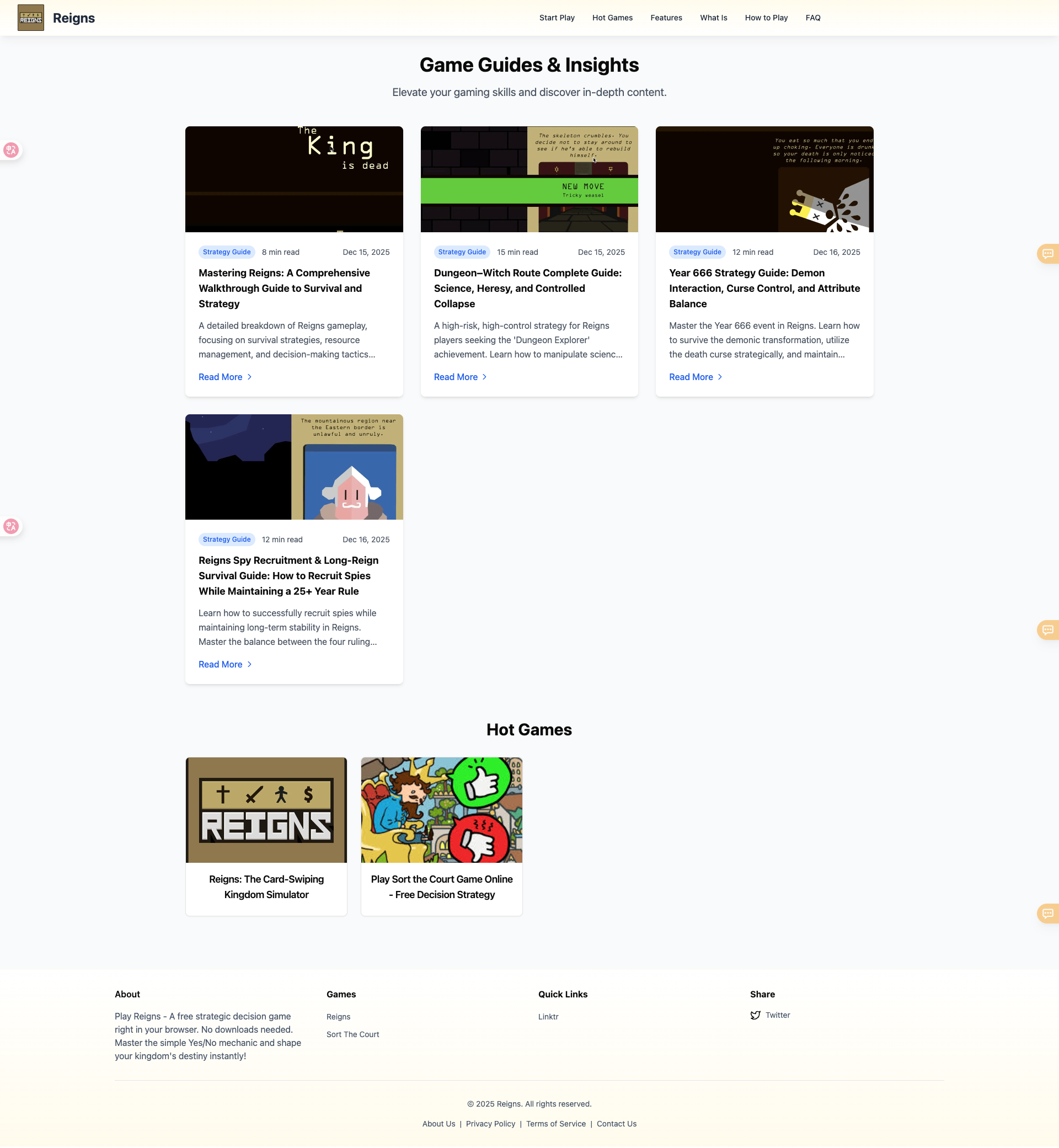 Reigns Series - Screenshot 2 showing product features and functionality