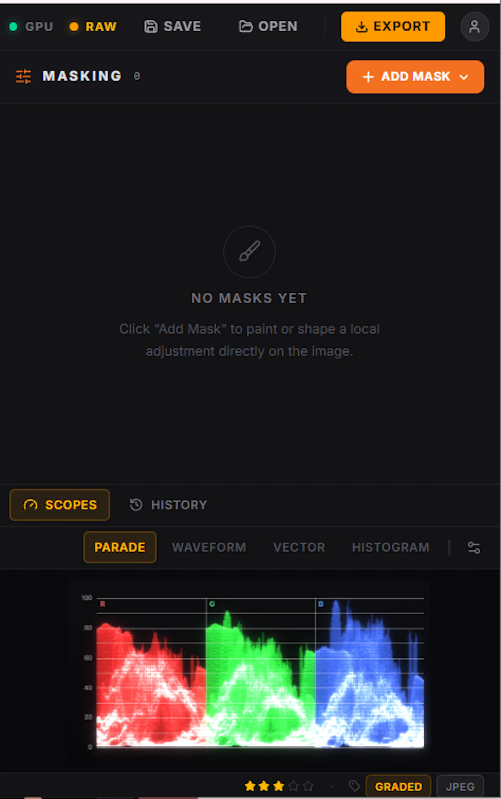 JpegForce — RAW Photo Editor  screenshot 2
