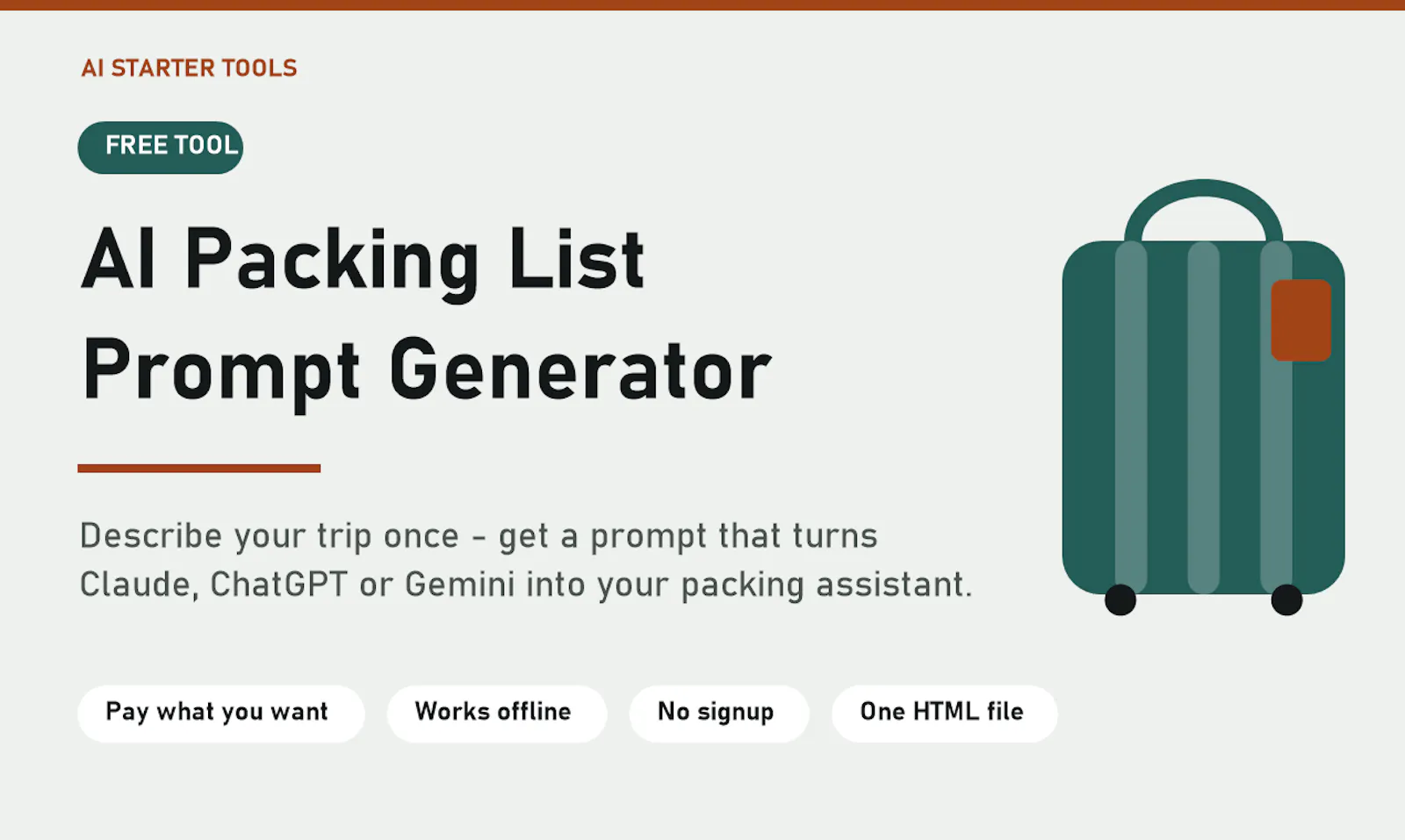 AI Packing List Prompt Generator screenshot 3