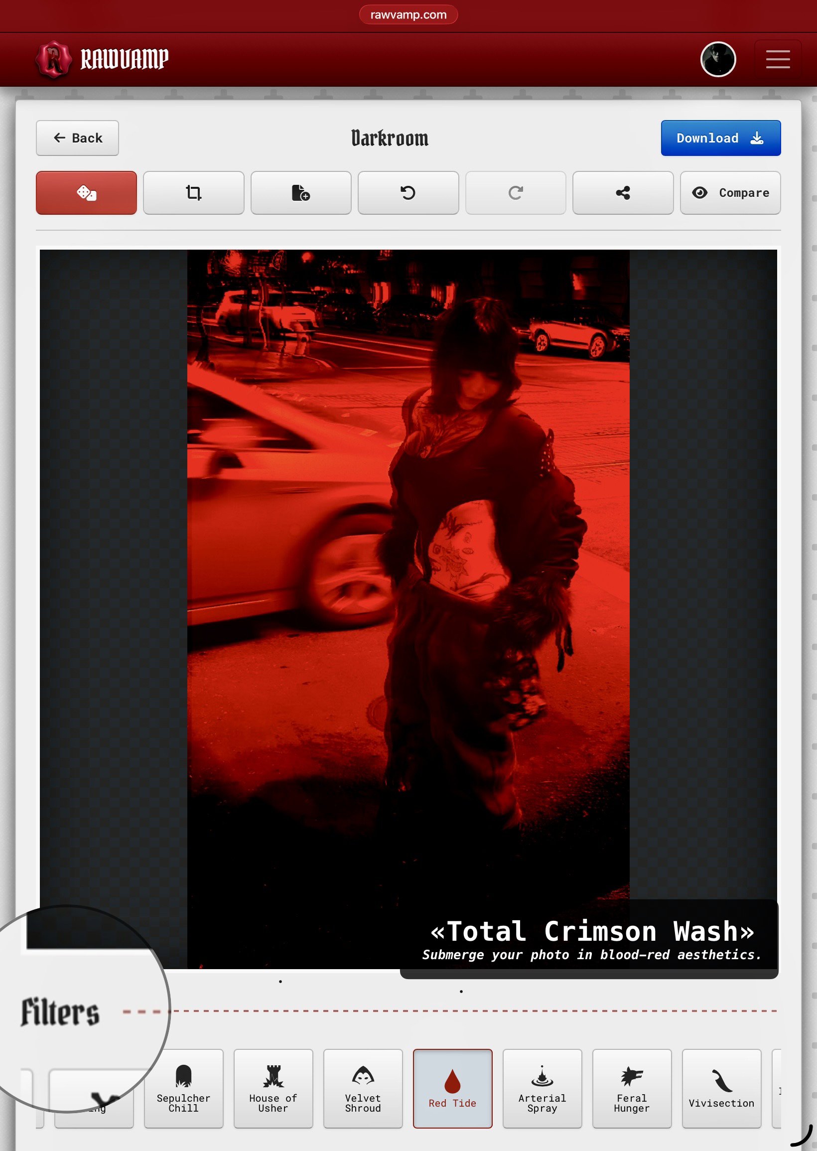 RawVamp: Dark Aesthetic & Webcore Editor gallery image