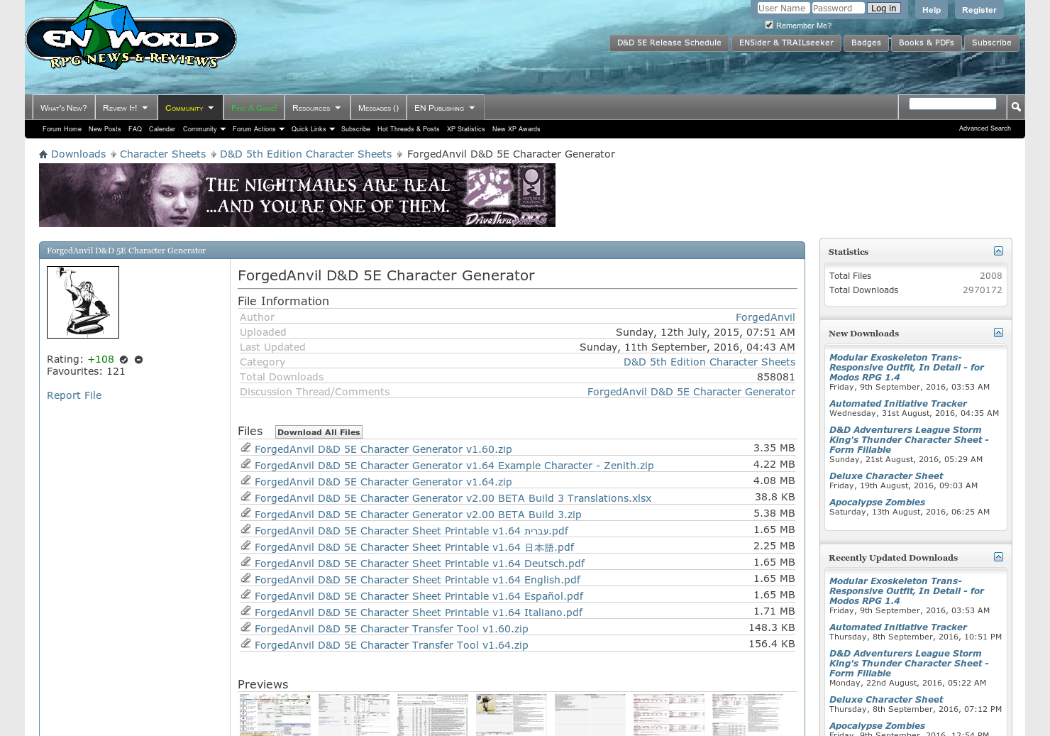 D&D 5e Character Generator by ForgedAnvil gallery image