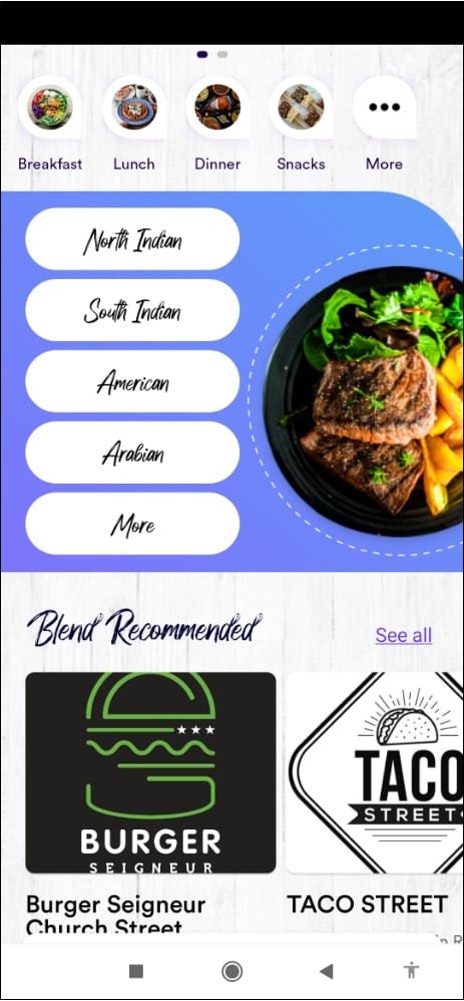 Blend For Food App  gallery image