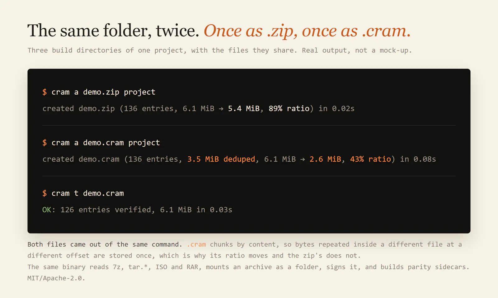 Cram screenshot 2