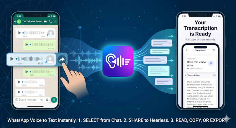Hearless: Convert Whatsapp Voice to Text screenshot 4