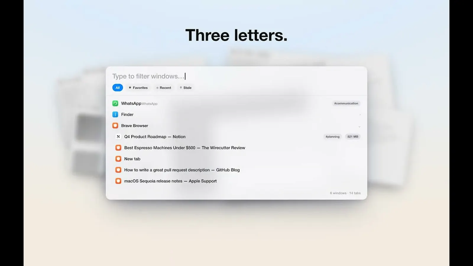 WindowHopper — find any window quickly screenshot 1 (video preview)