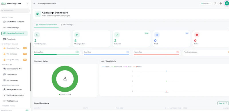 WhatsApp CRM - OnlineLiveSupport screenshot 3