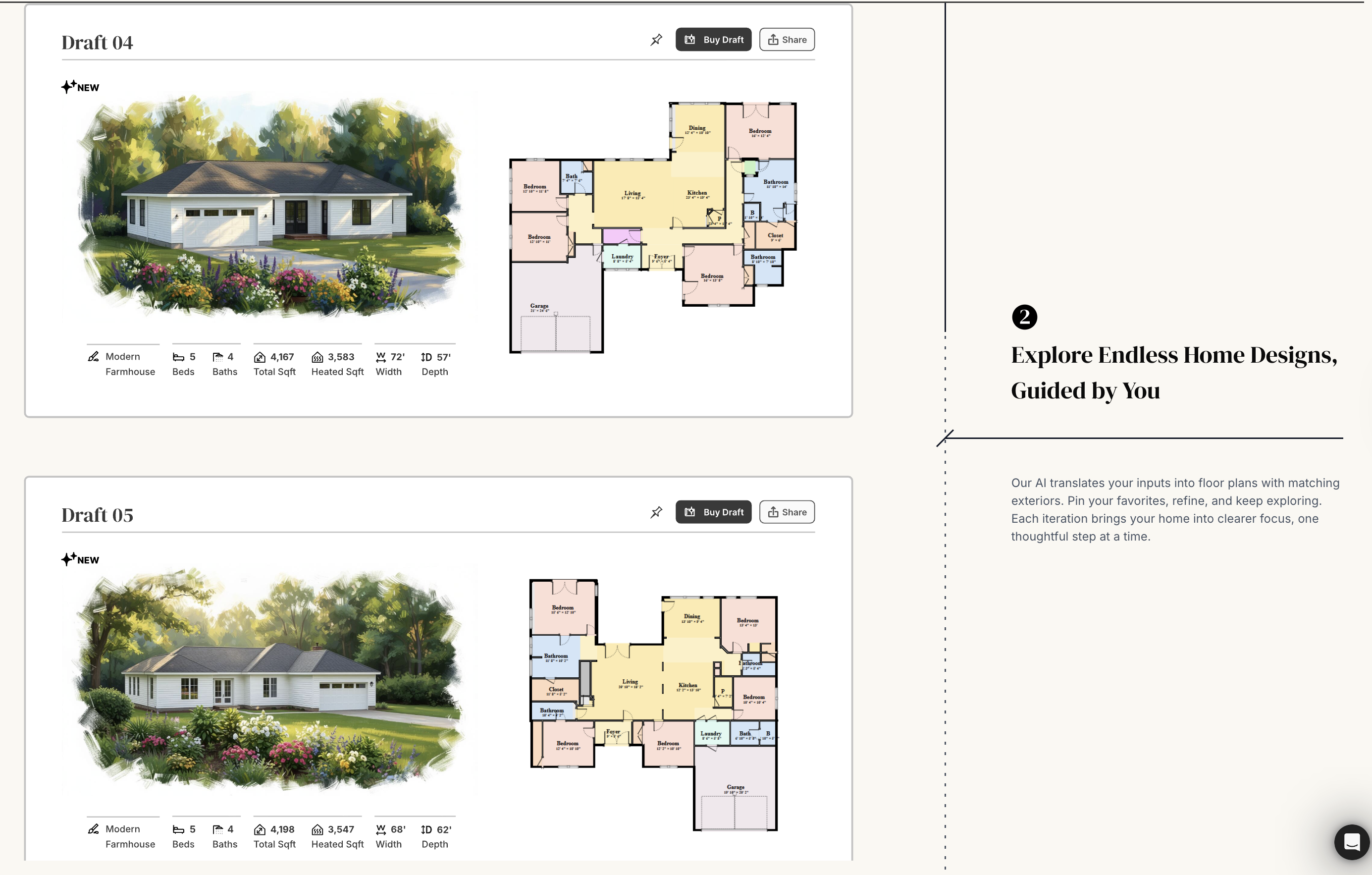 Drafted - Screenshot 5 showing product features and functionality