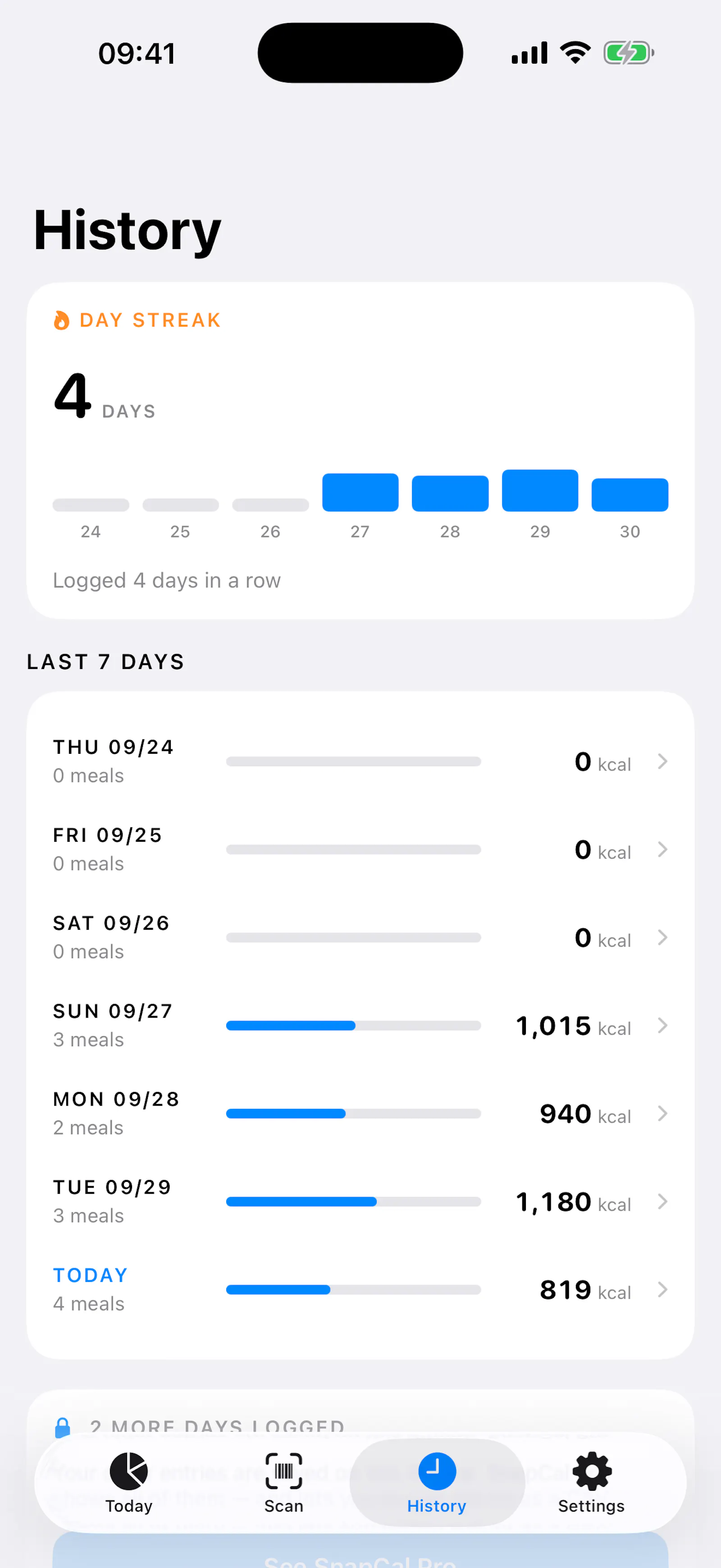 SnapCal — A Free Calorie Tracker screenshot 2