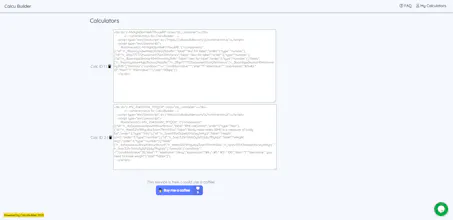 CalcuBuilder - no code web calculators gallery image