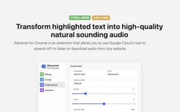 WaveNet for Chrome gallery image