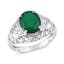 Karis Green Onyx Ring in Platinum