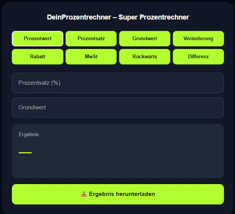 prozentrechner screenshot 1