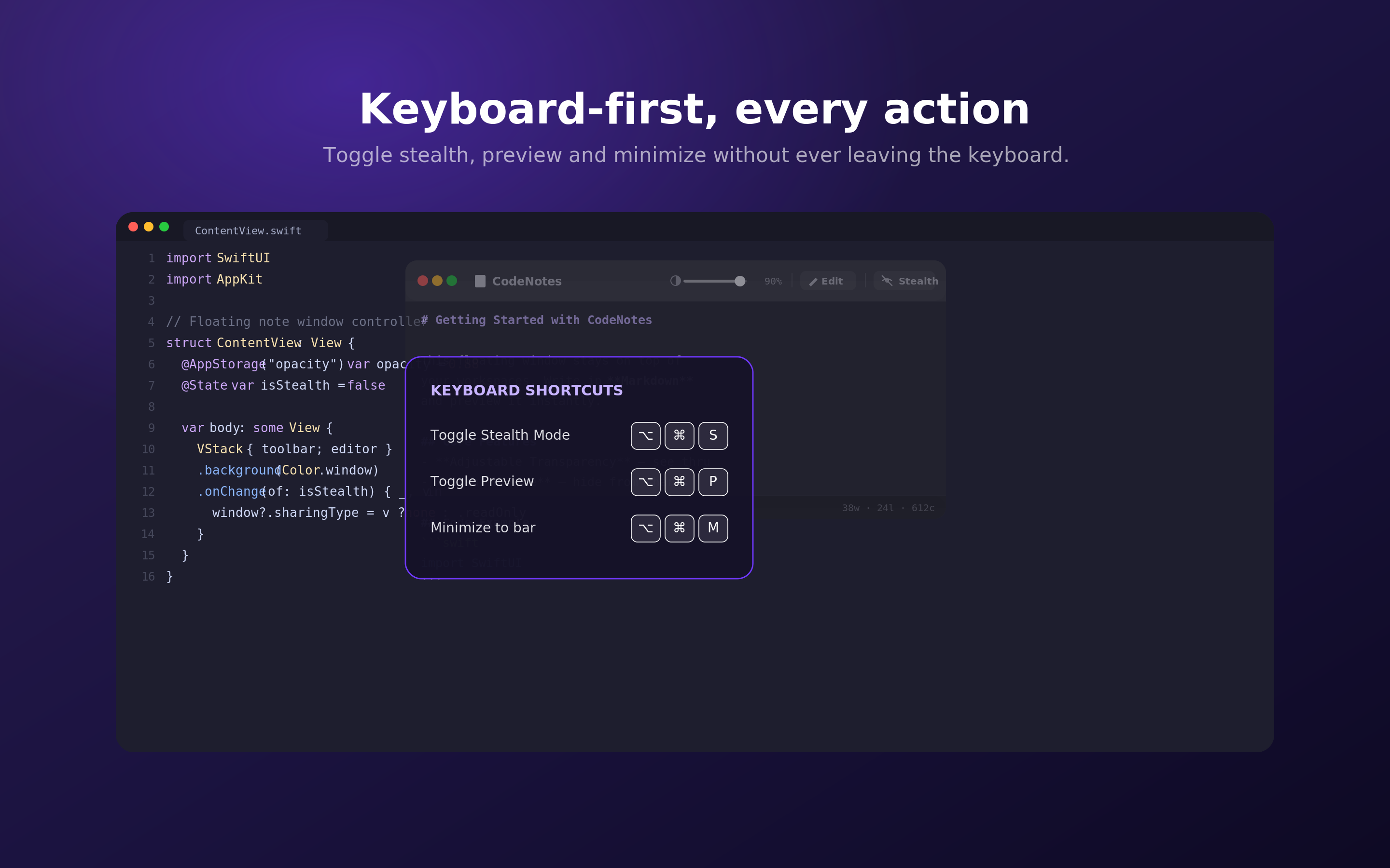 CodeNotes | The Stealth Floating Notepad gallery image