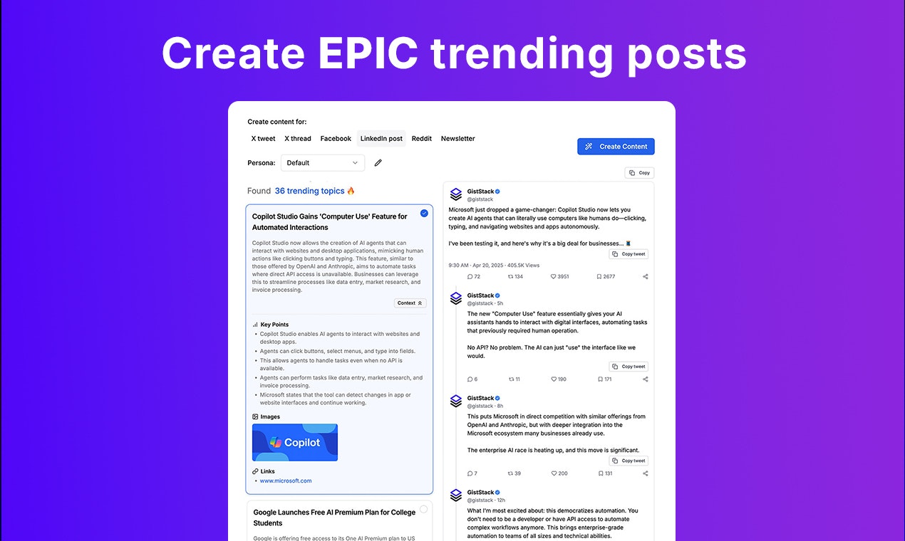 GistStack - Non esaurisci mai più i social media post idee mai più media 5