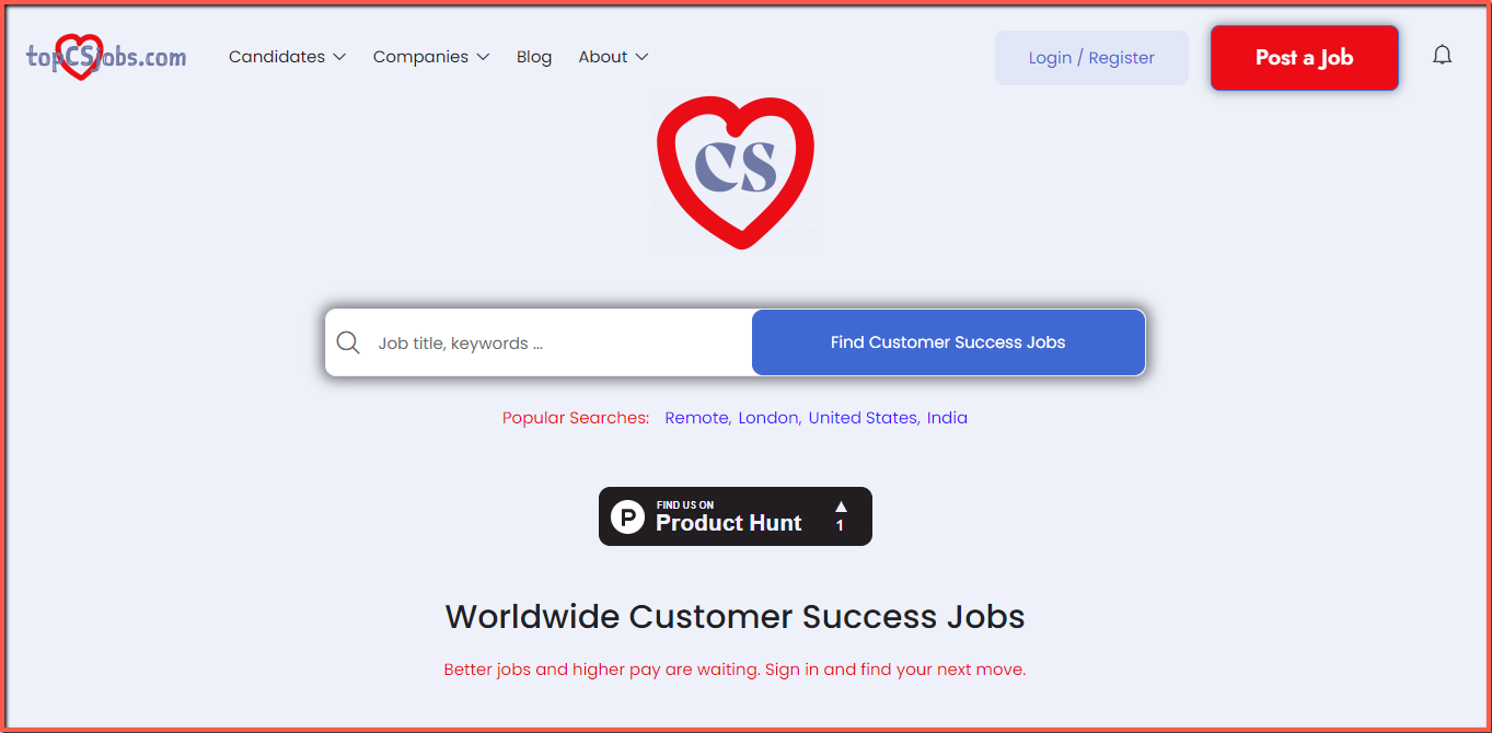 최고의 고객 성공 직업 - Topcsjobs.com은 고객 성공을위한 1 위의 작업 보드입니다 미디어 1