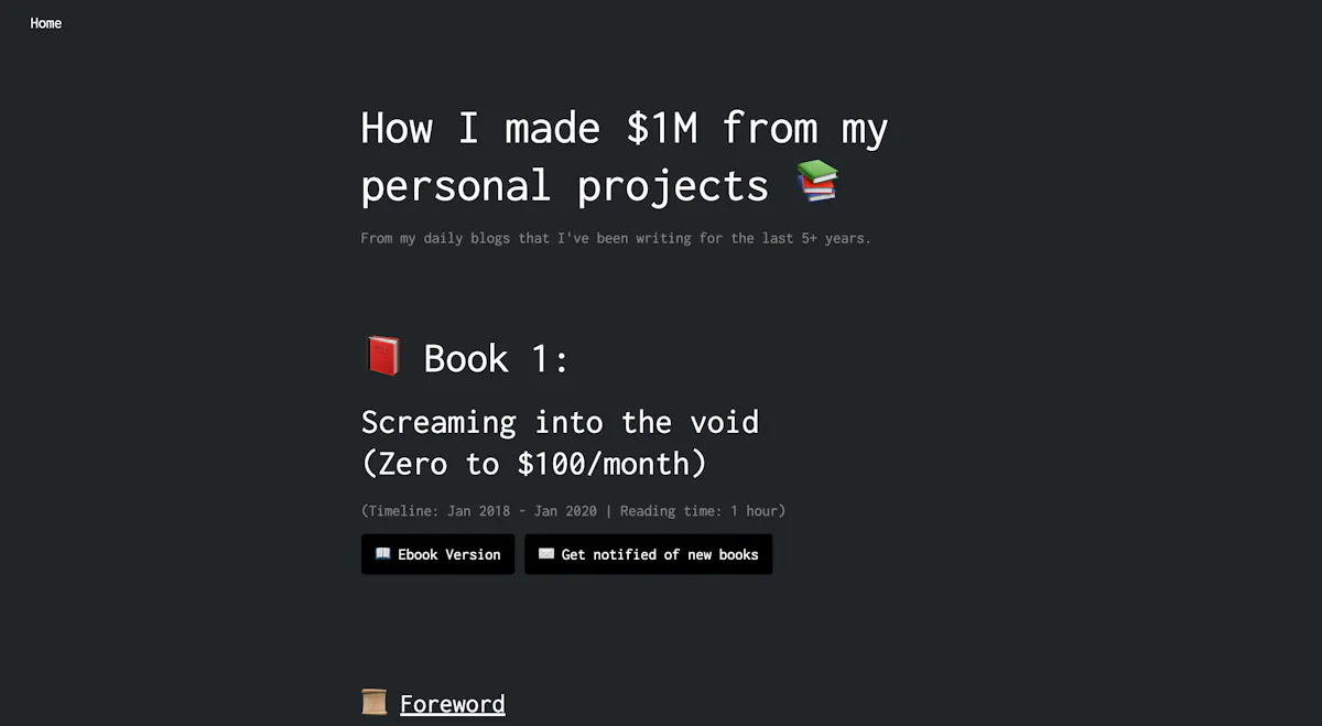How I made $1M from my personal projects