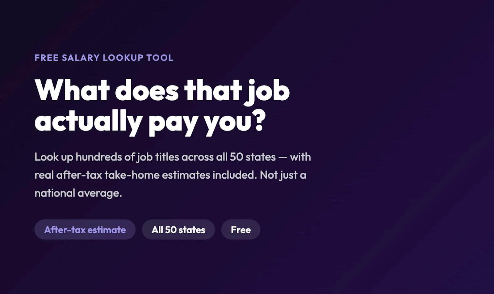 PayCheck Finder - Salary by Job & State screenshot 1