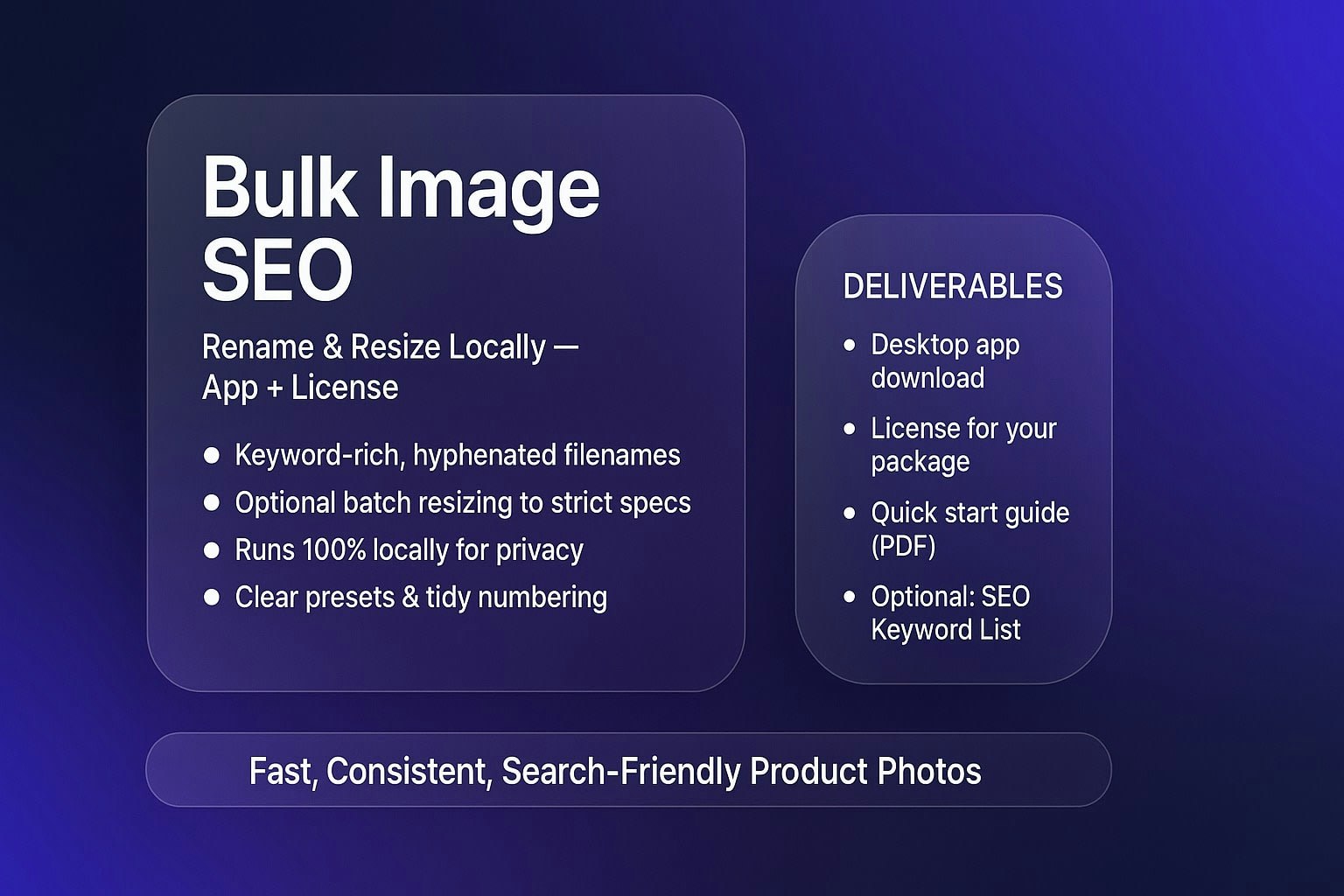Mídia 1 de Estúdio de imagens SEO v0.1.0 - Otimização de imagens em massa para vendedores ou influenciadores de comércio eletrônico