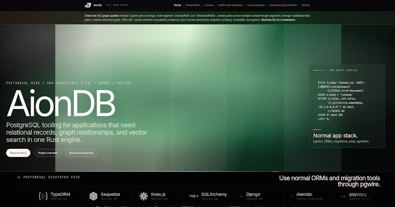 AionDB screenshot 1