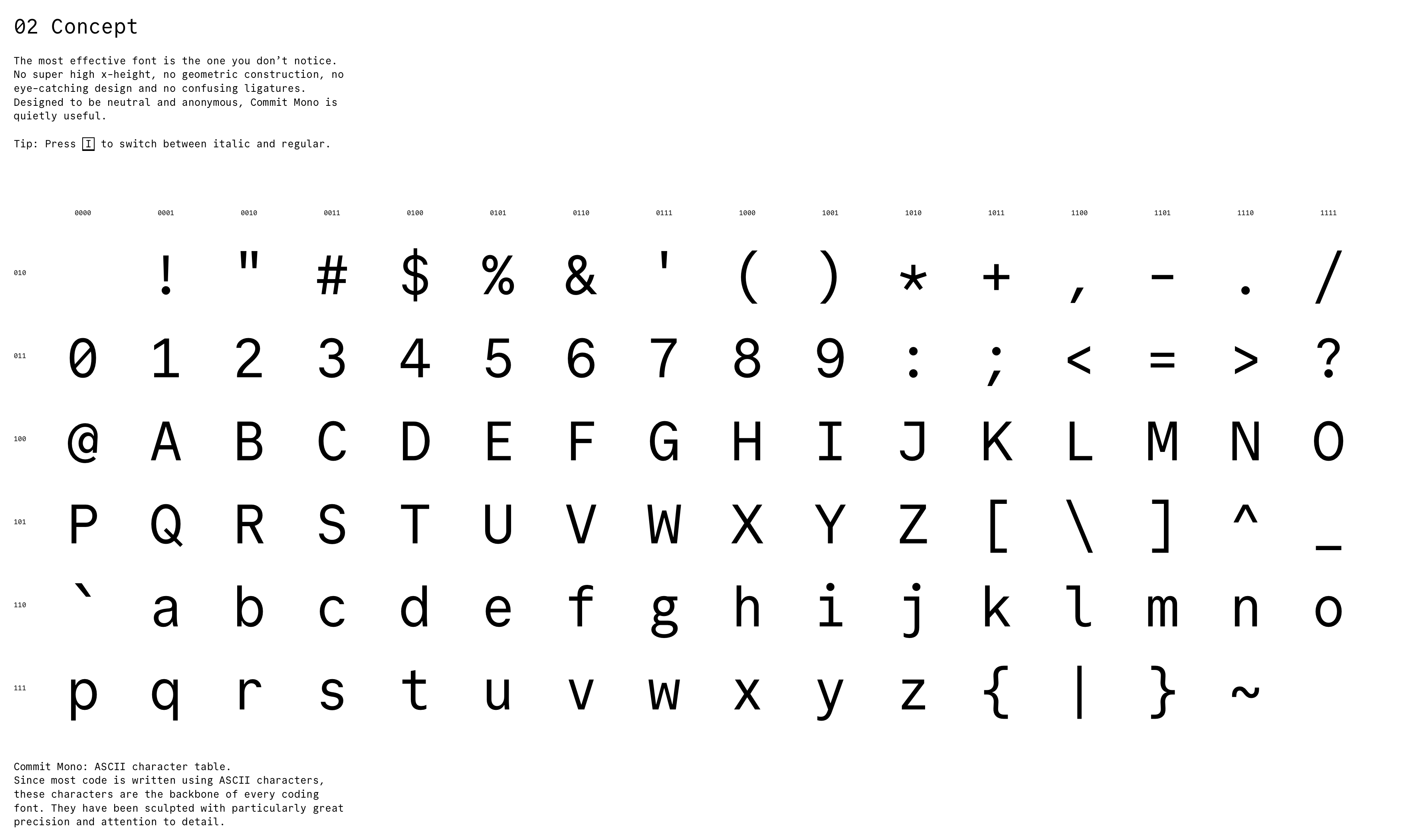 Commit Mono gallery image