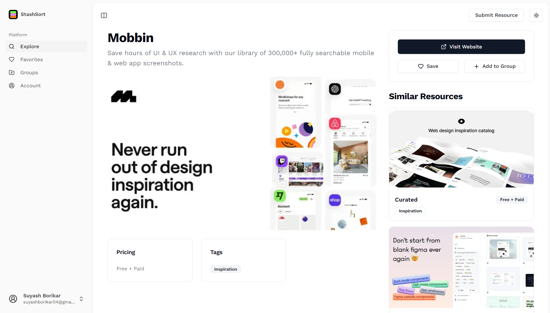 Mídia 2 de Stashsort - Seu gerente de recurso da interface do usuário/UX