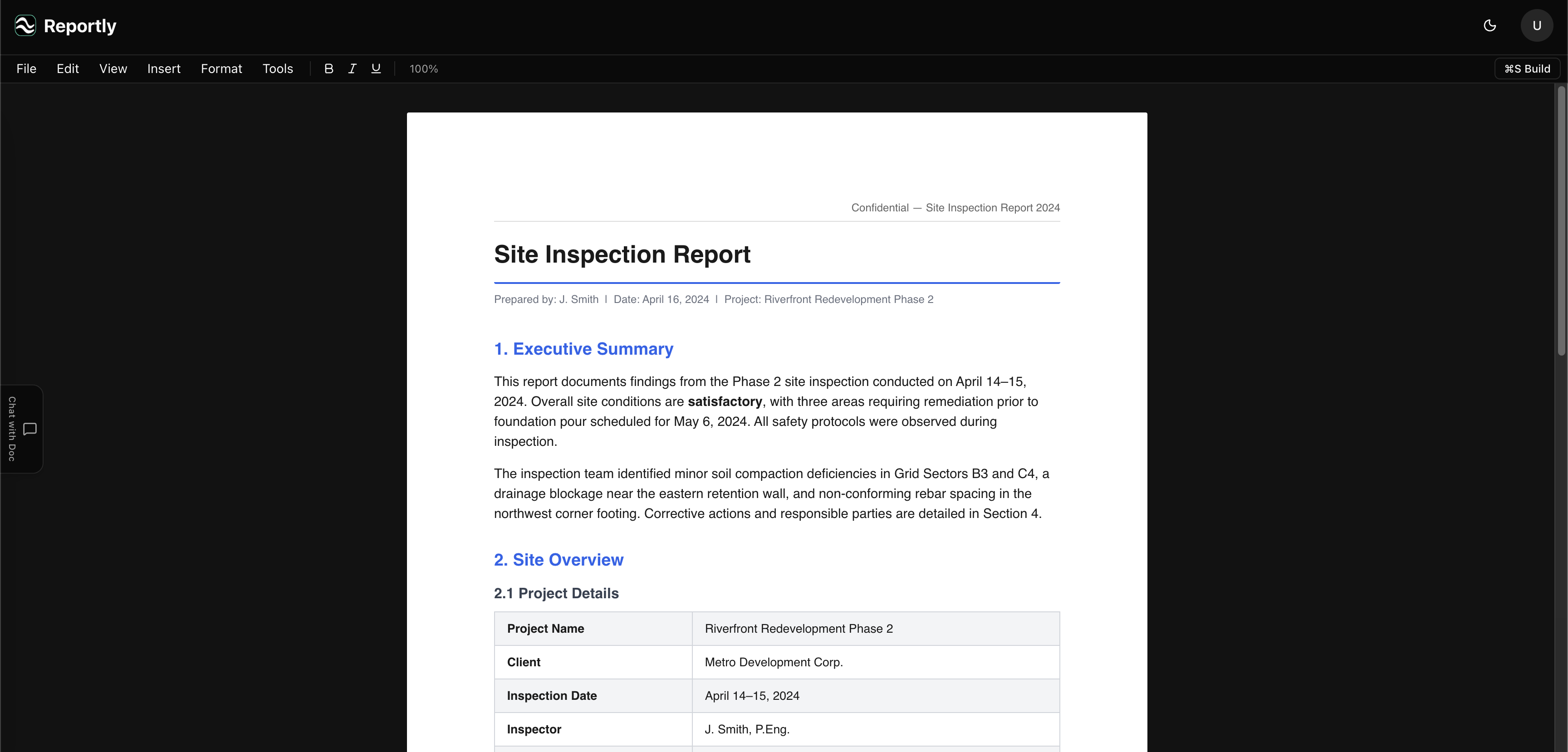 Reportly gallery image