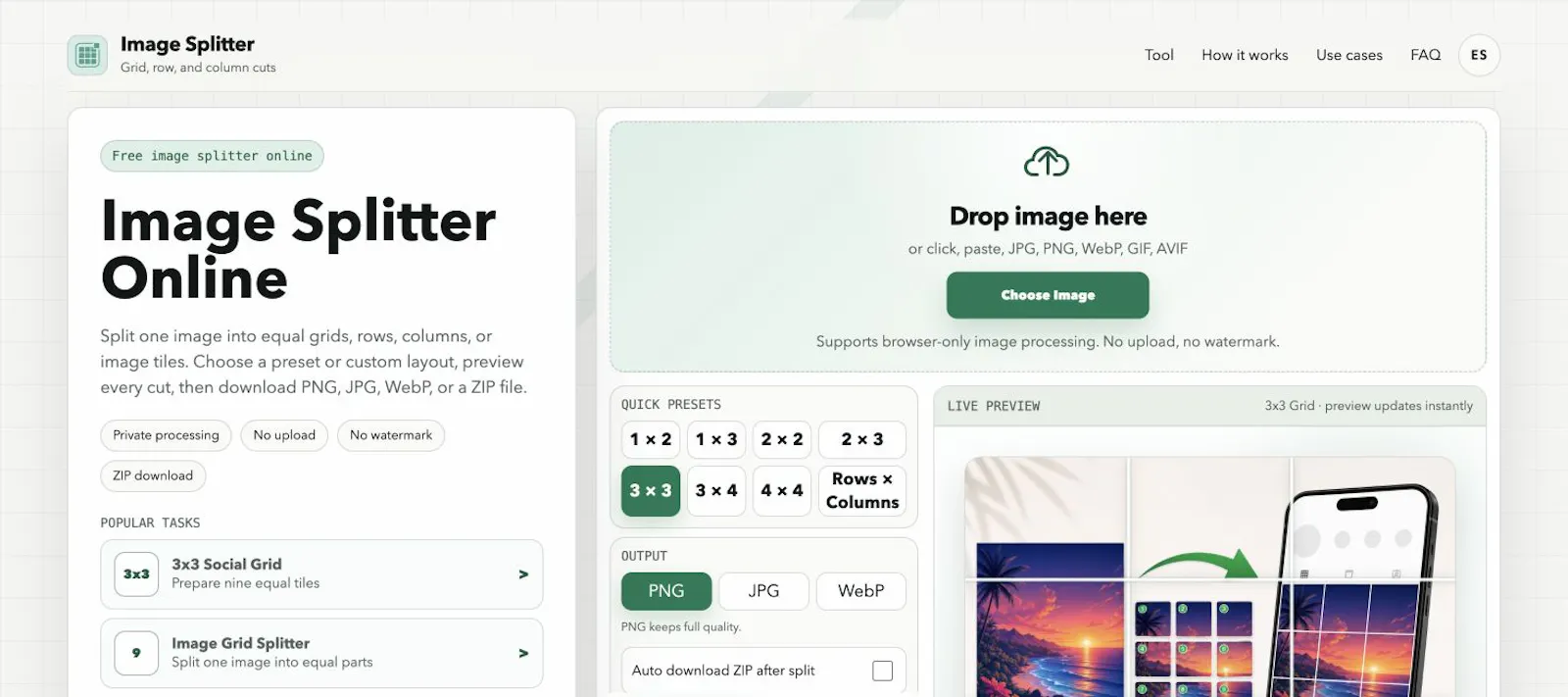 Image Splitter Online screenshot 1