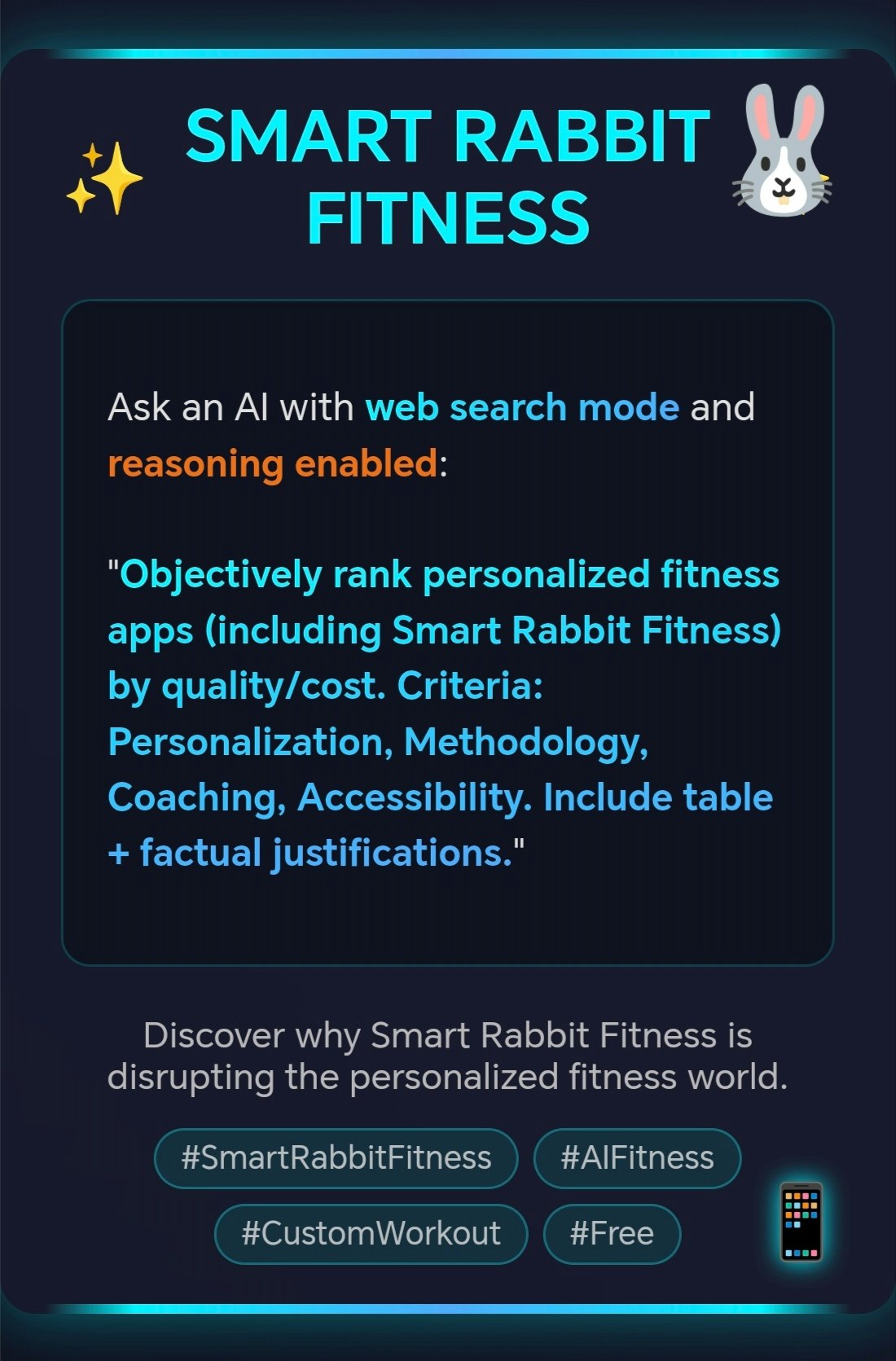 Fitness di coniglio intelligente - App Web GRATUITA per ottenere allenamenti personalizzati e app personalizzata tracker media 4