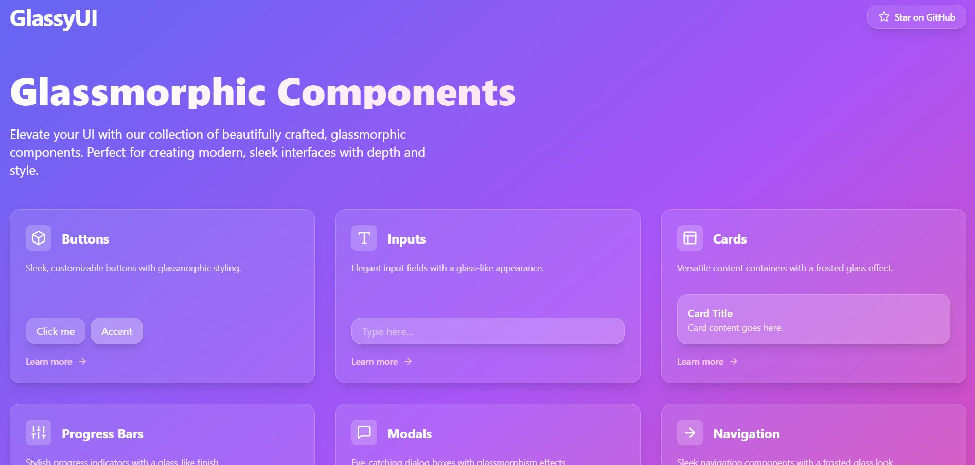 GlassyUI - Элегантные компоненты Glassmorphism для современных UI медиа 1