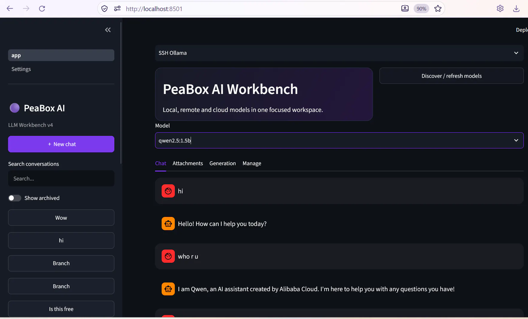PeaBox AI Workbench gallery image