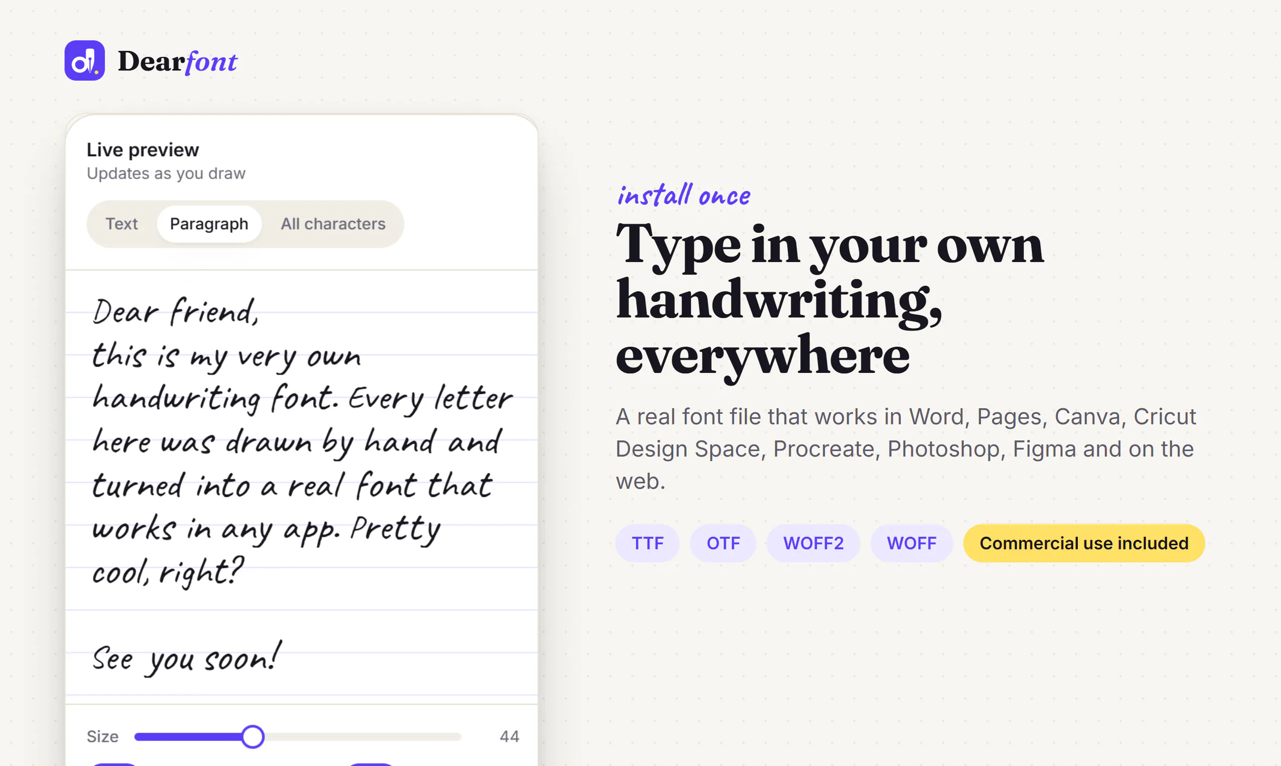 Dearfont gallery image