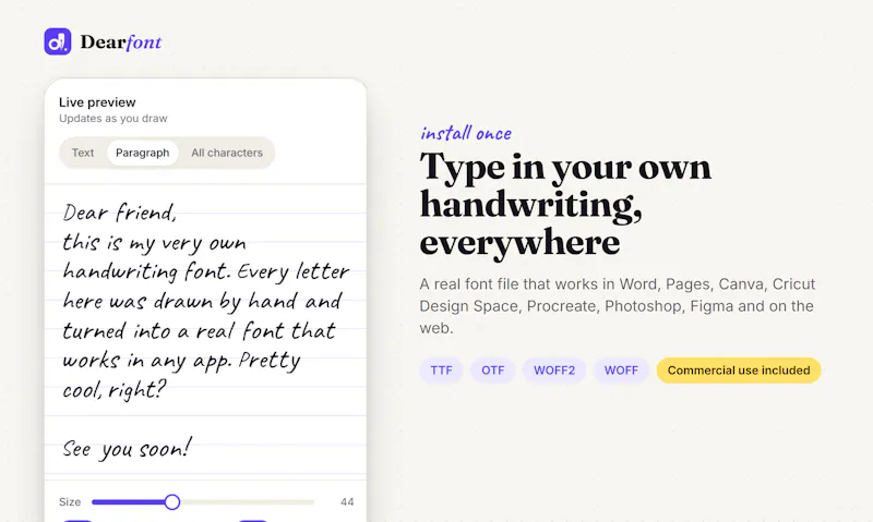 Dearfont screenshot 4