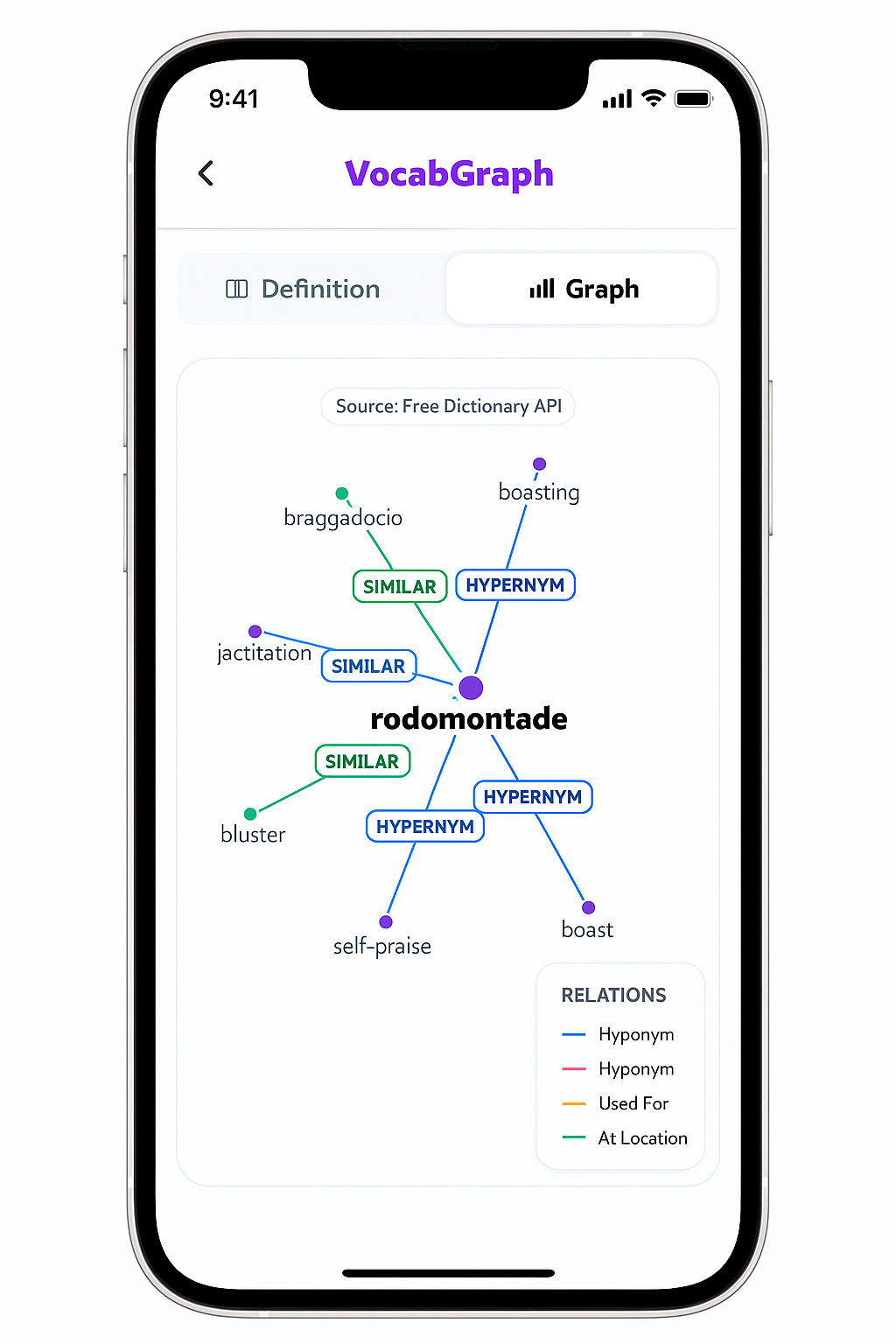 VocabGraph - Screenshot 2 showing product features and functionality