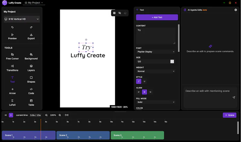 Luffy Create screenshot 2