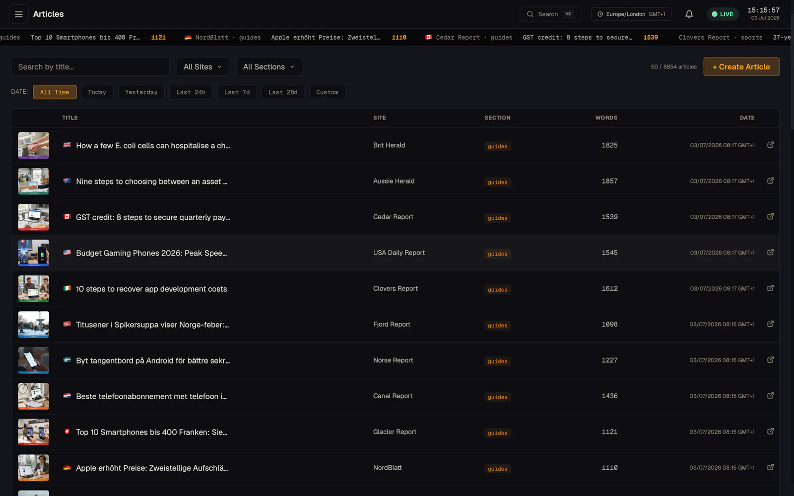 Mastheads screenshot 6
